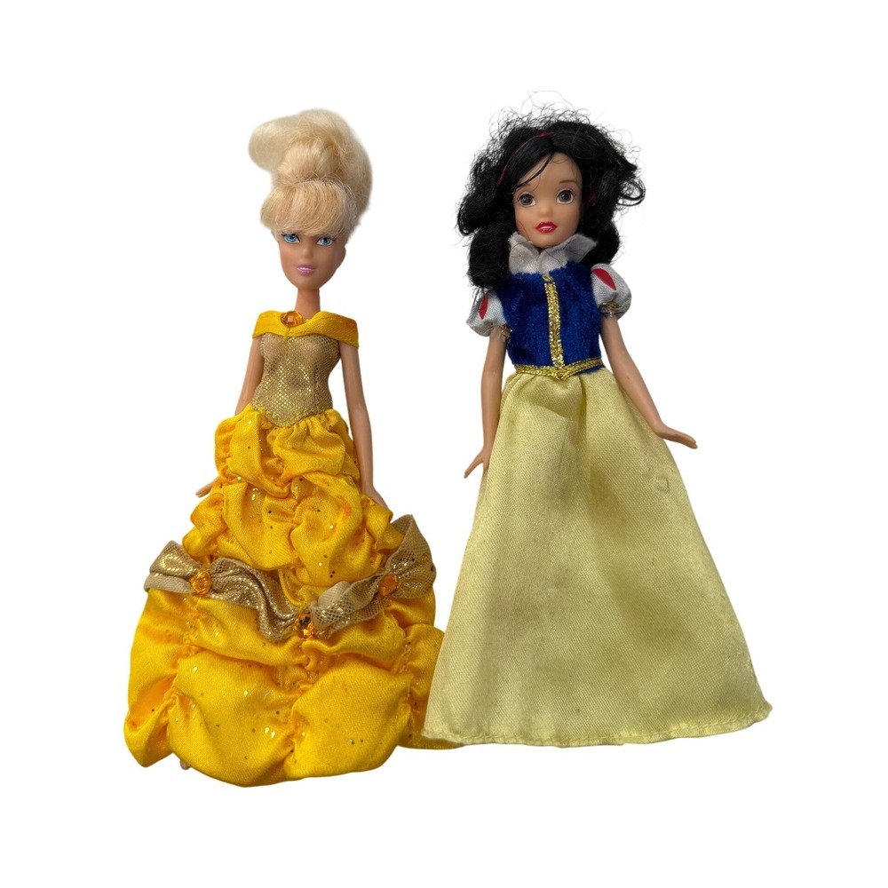Disney Parks Princess Doll Lot Snow White Cinderella Belle Dress 6.5 inch Small